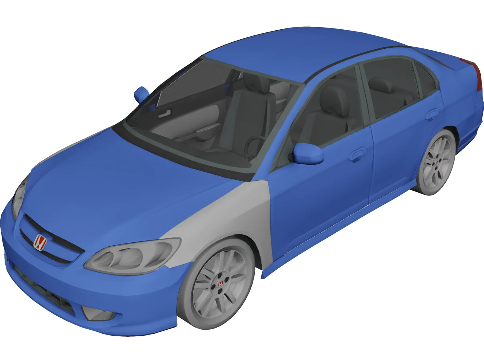 Honda Civic (2005) 3D Model main preview