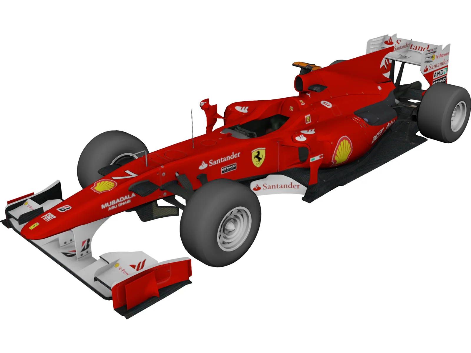 Ferrari F1 F10 (2010) 3D Model main preview