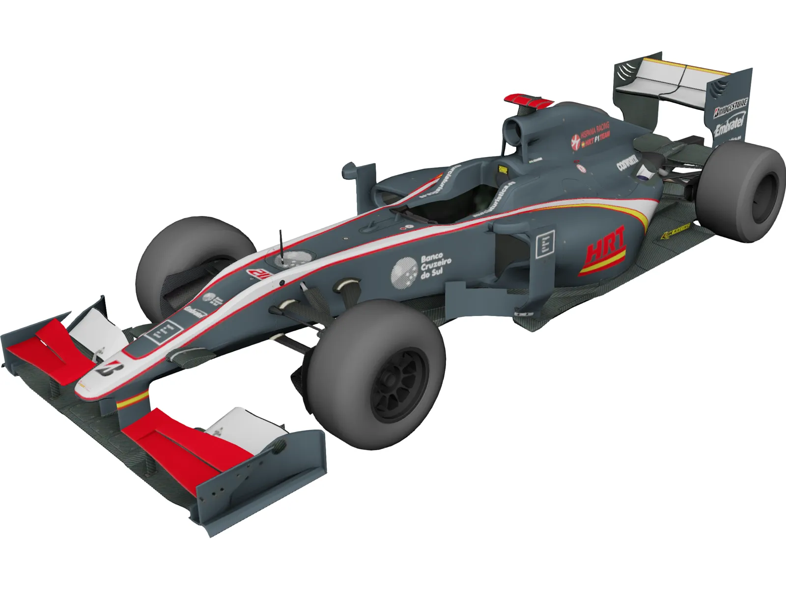 HRT F1 (2010) 3D Model main preview