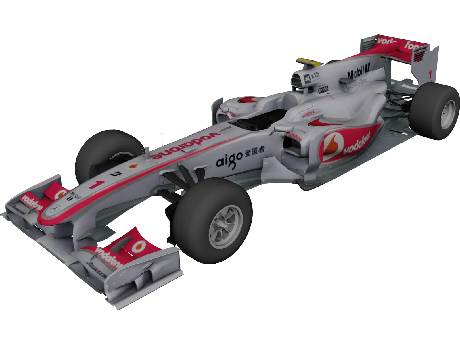 McLaren MP4-25 F1 (2010) 3D Model main preview