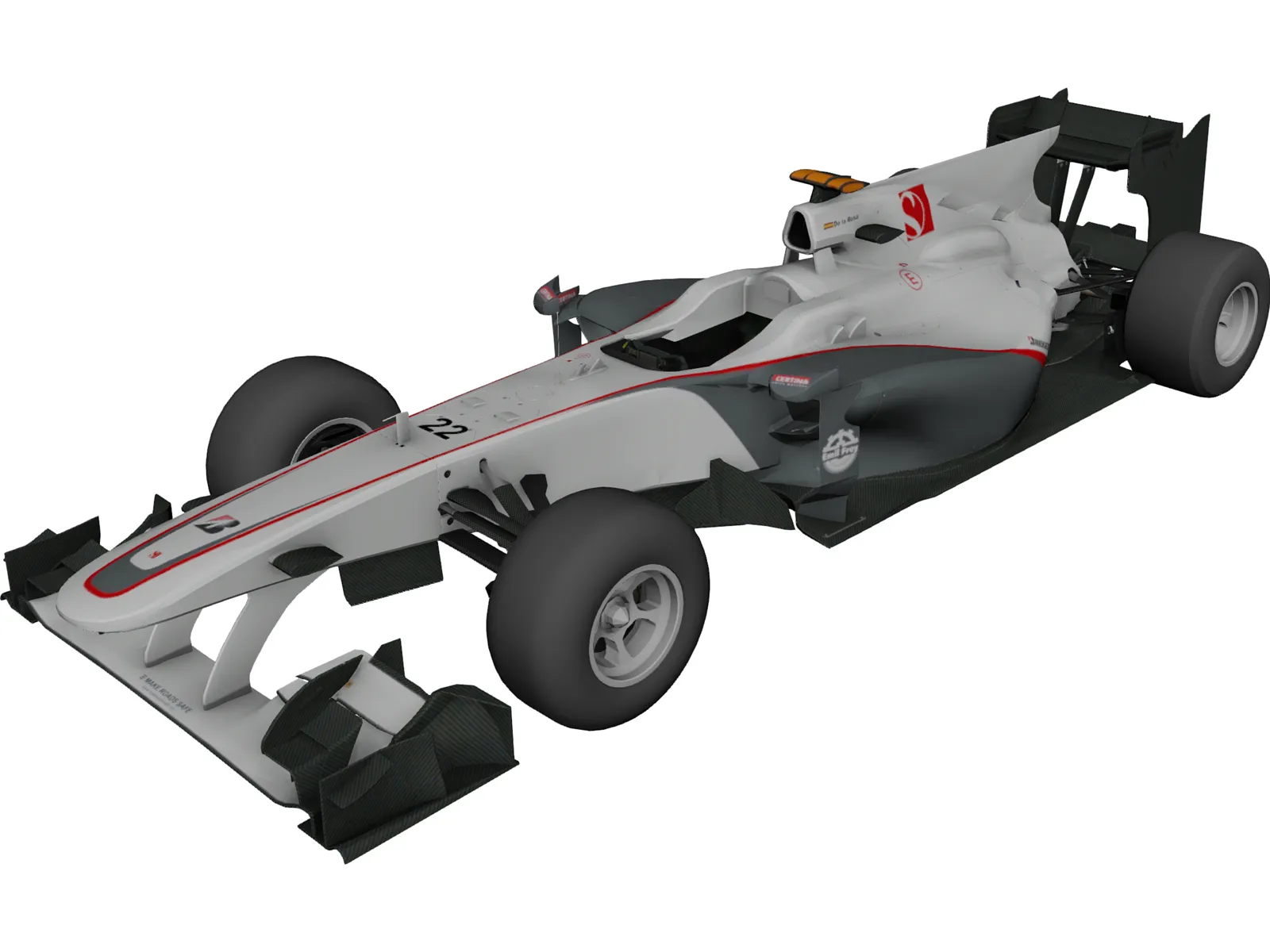 Sauber C29 F1 (2010) 3D Model main preview