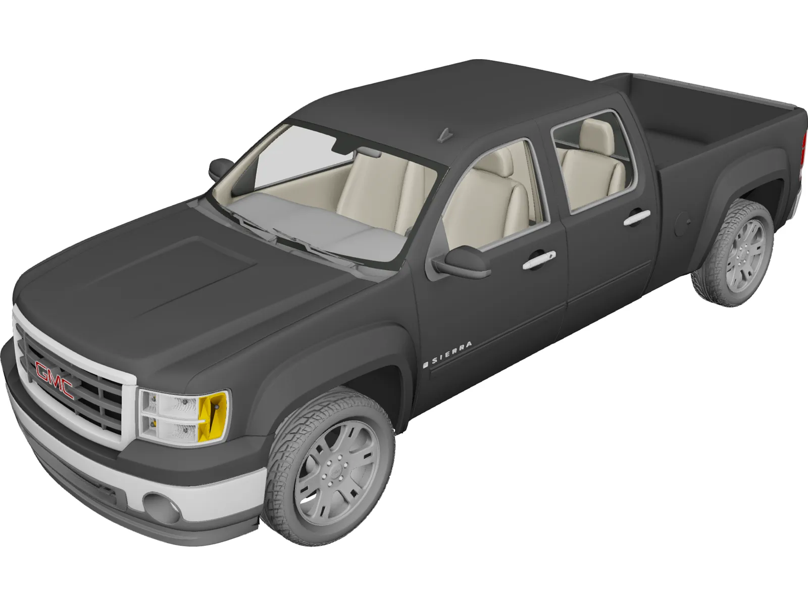 GMC Sierra (2007) 3D Model main preview