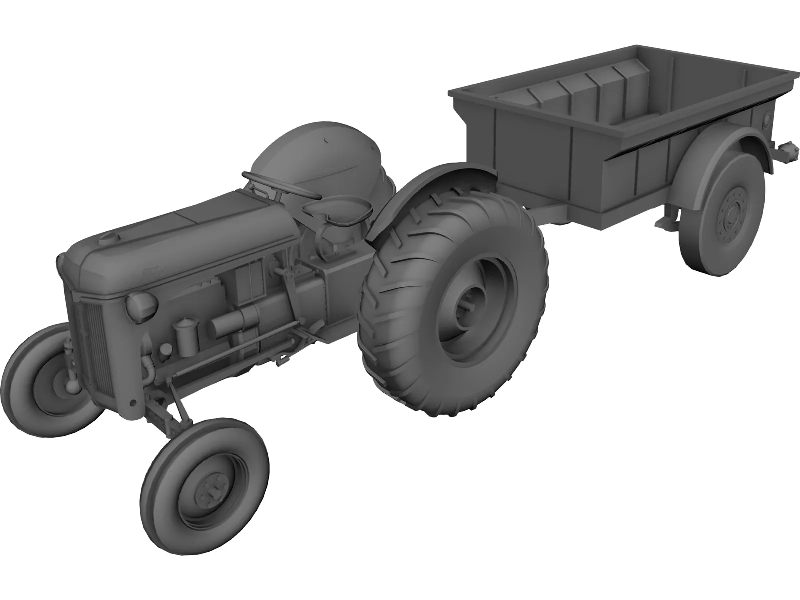 Tractor 3D Model main preview