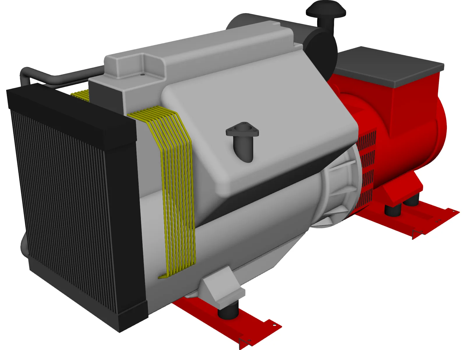 Diesel Generator 3D Model main preview