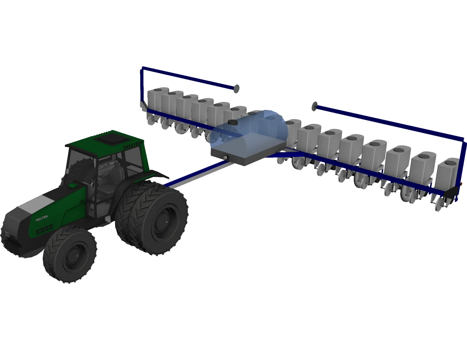 Kinze Corn Planter 3D Model main preview