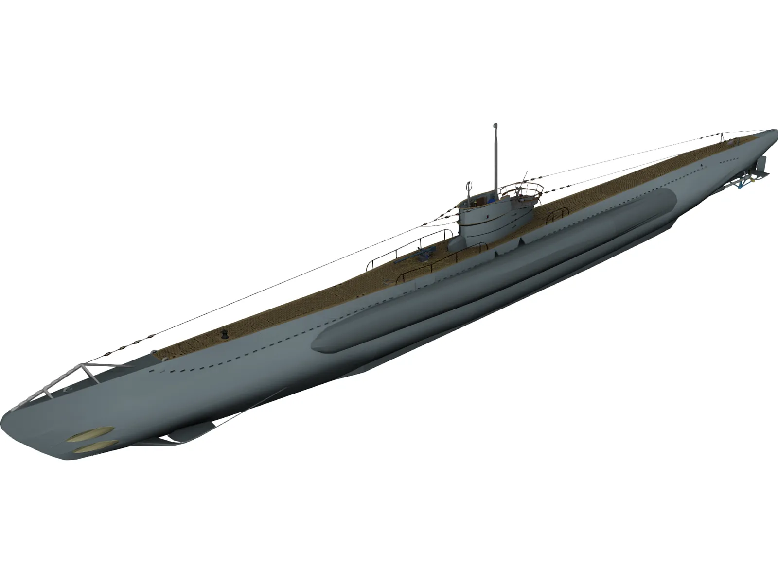 Uboat Type VII 3D Model main preview