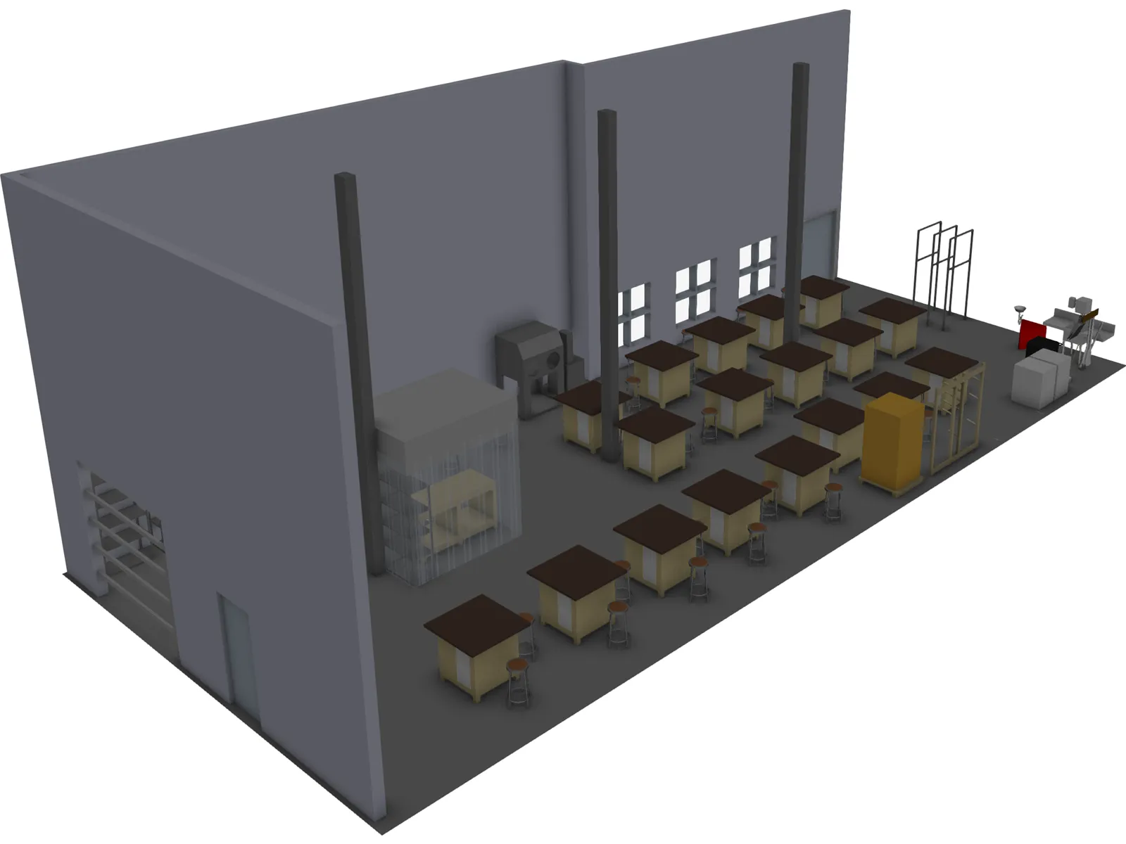 Benchroom 3D Model main preview