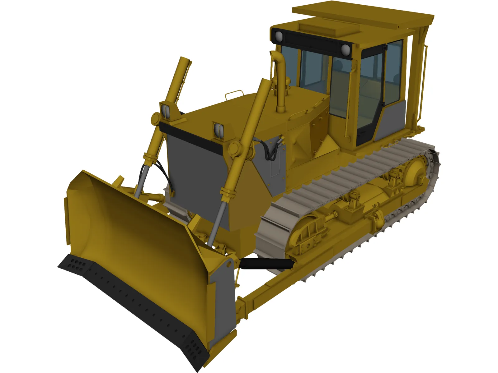 Bulldozer 3D Model main preview
