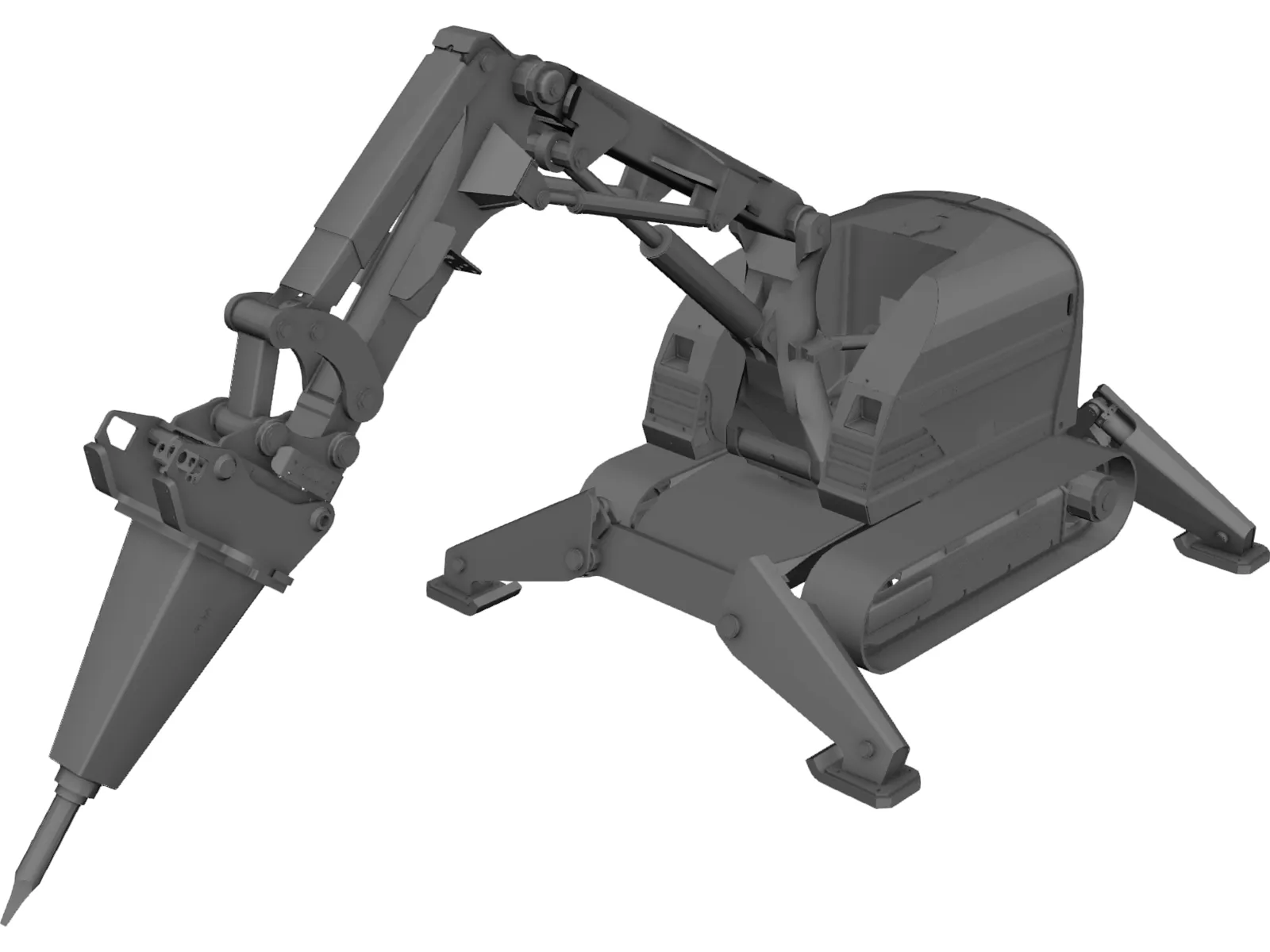 Brokk Demolition Robot 3D Model main preview
