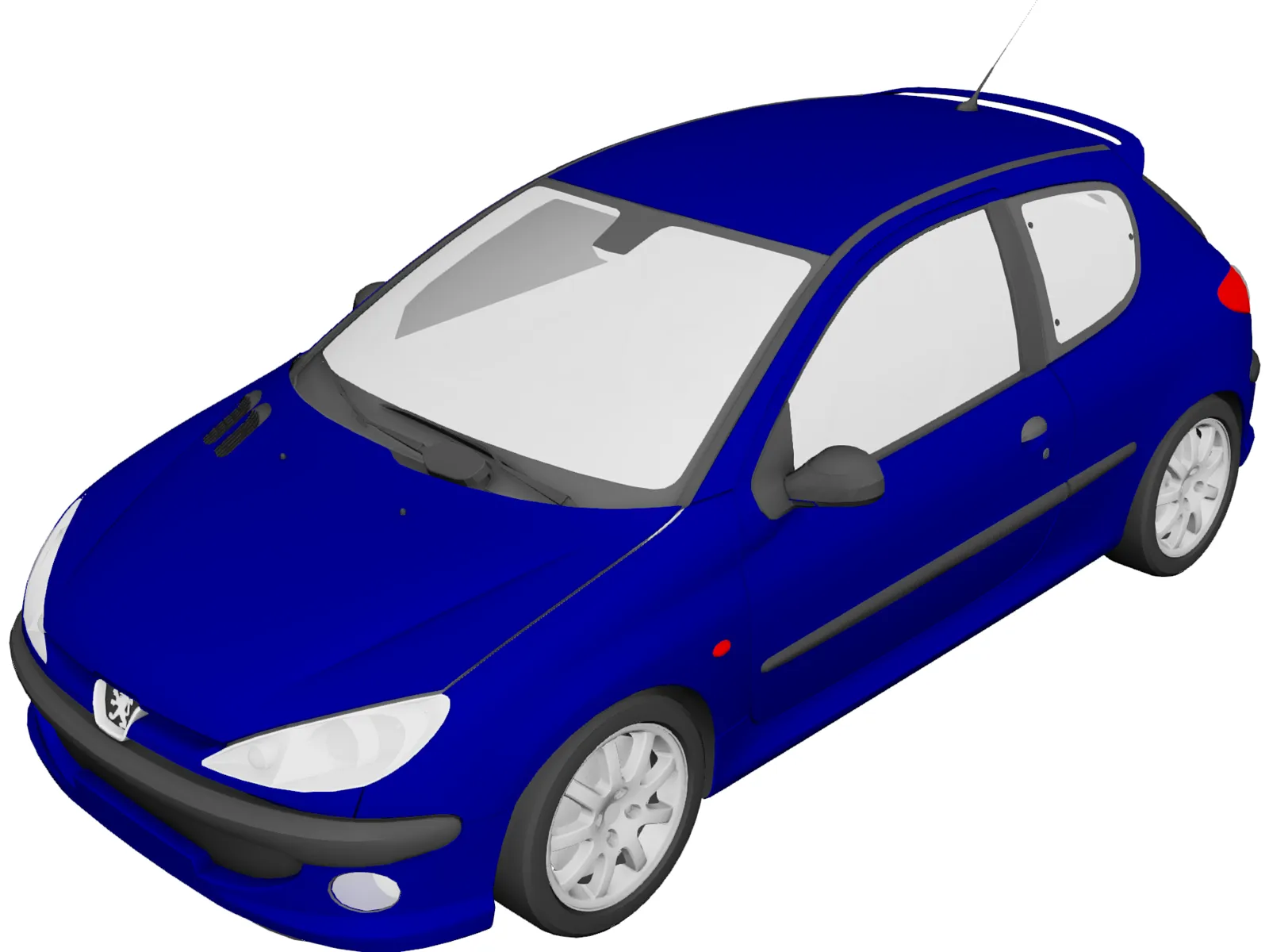 Peugeot 206 3D Model main preview