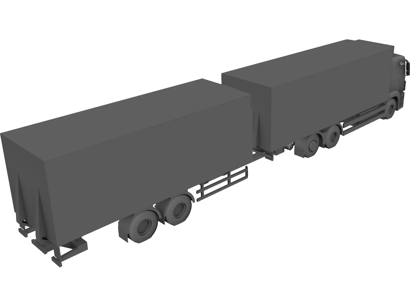 European Truck 3D Model main preview