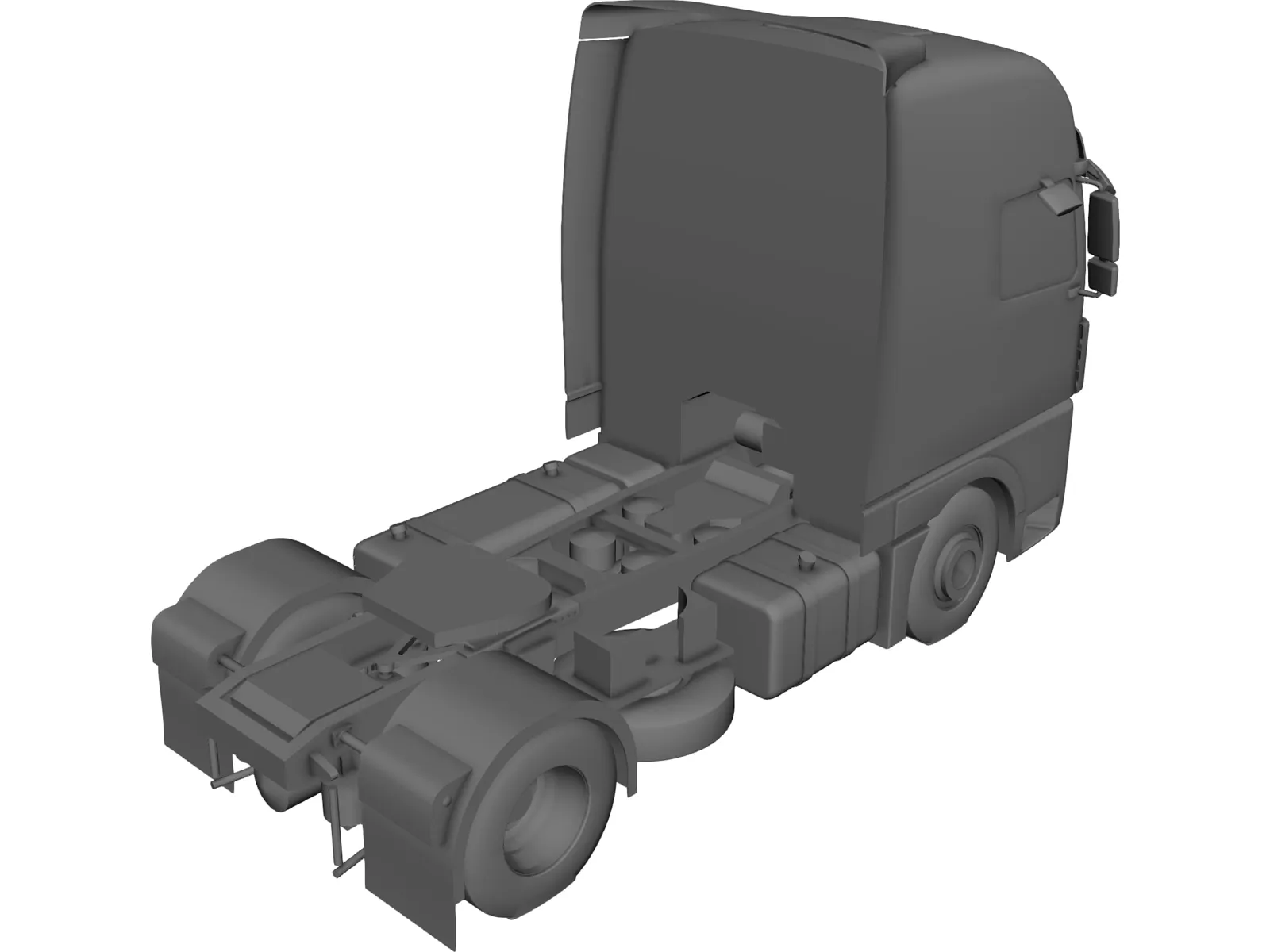 European Cab Over Truck 3D Model main preview