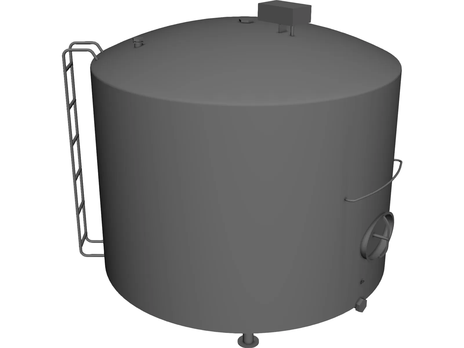 Milk Silo 3D Model main preview