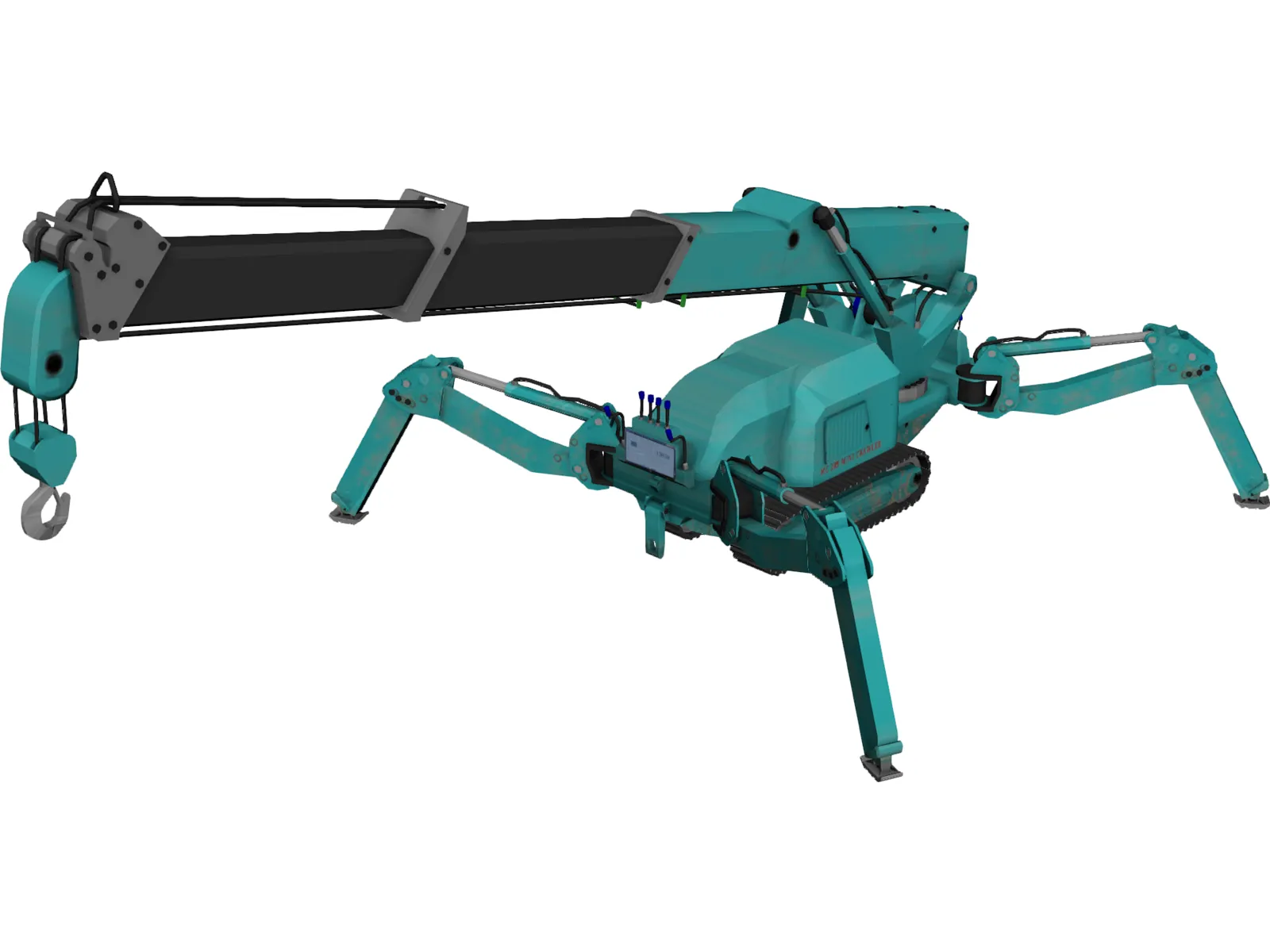 Maeda MC 285 Mini Crawler Crane 3D Model main preview