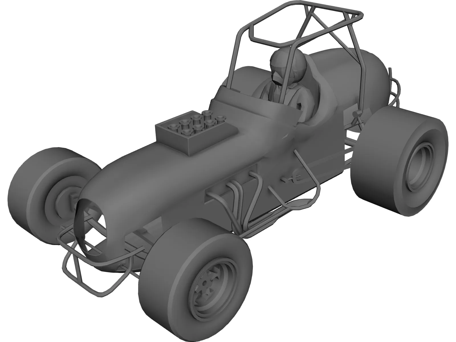 Sprint Car Buggy 3D Model main preview