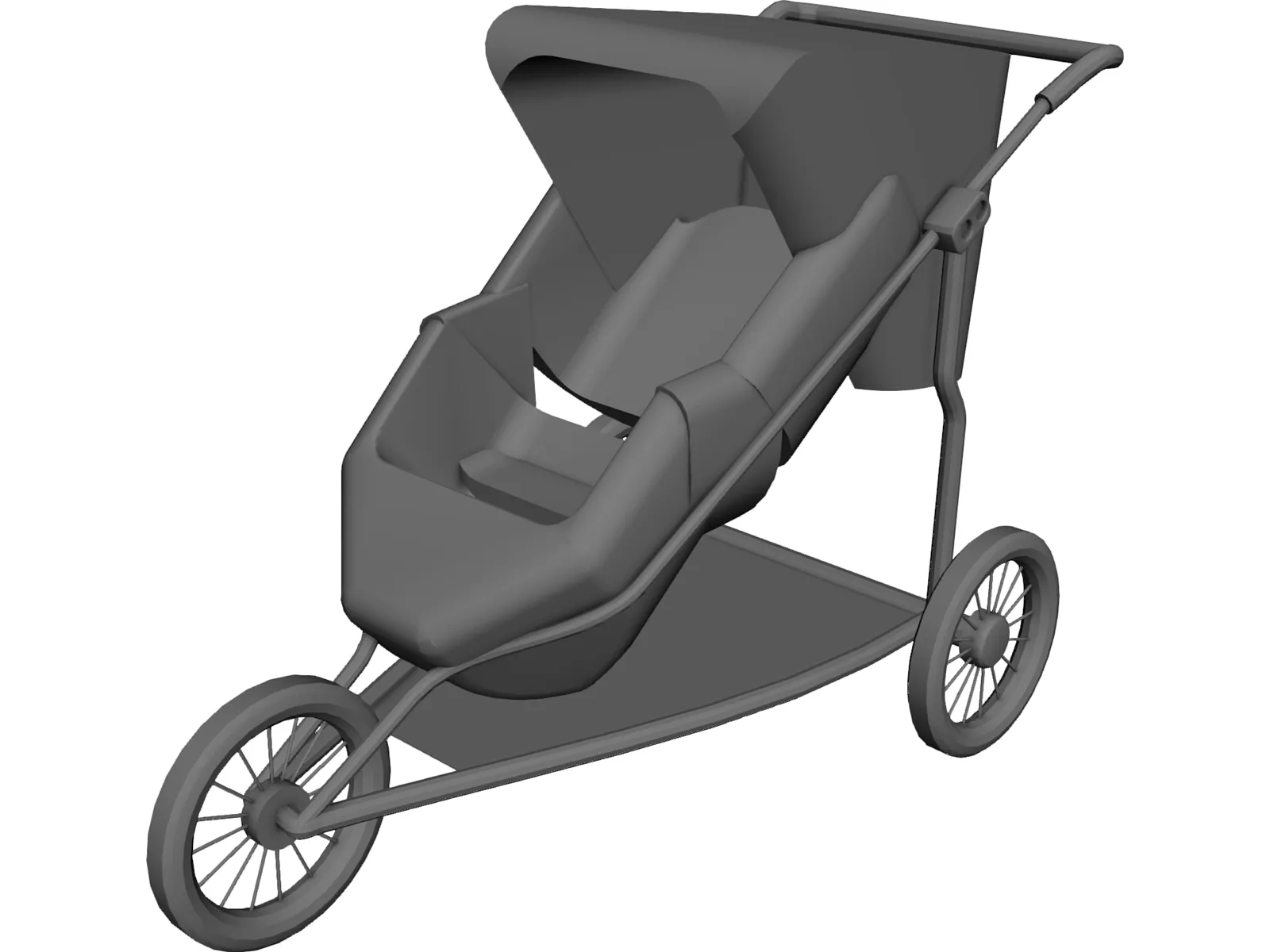 Baby Carriage 3D Model main preview