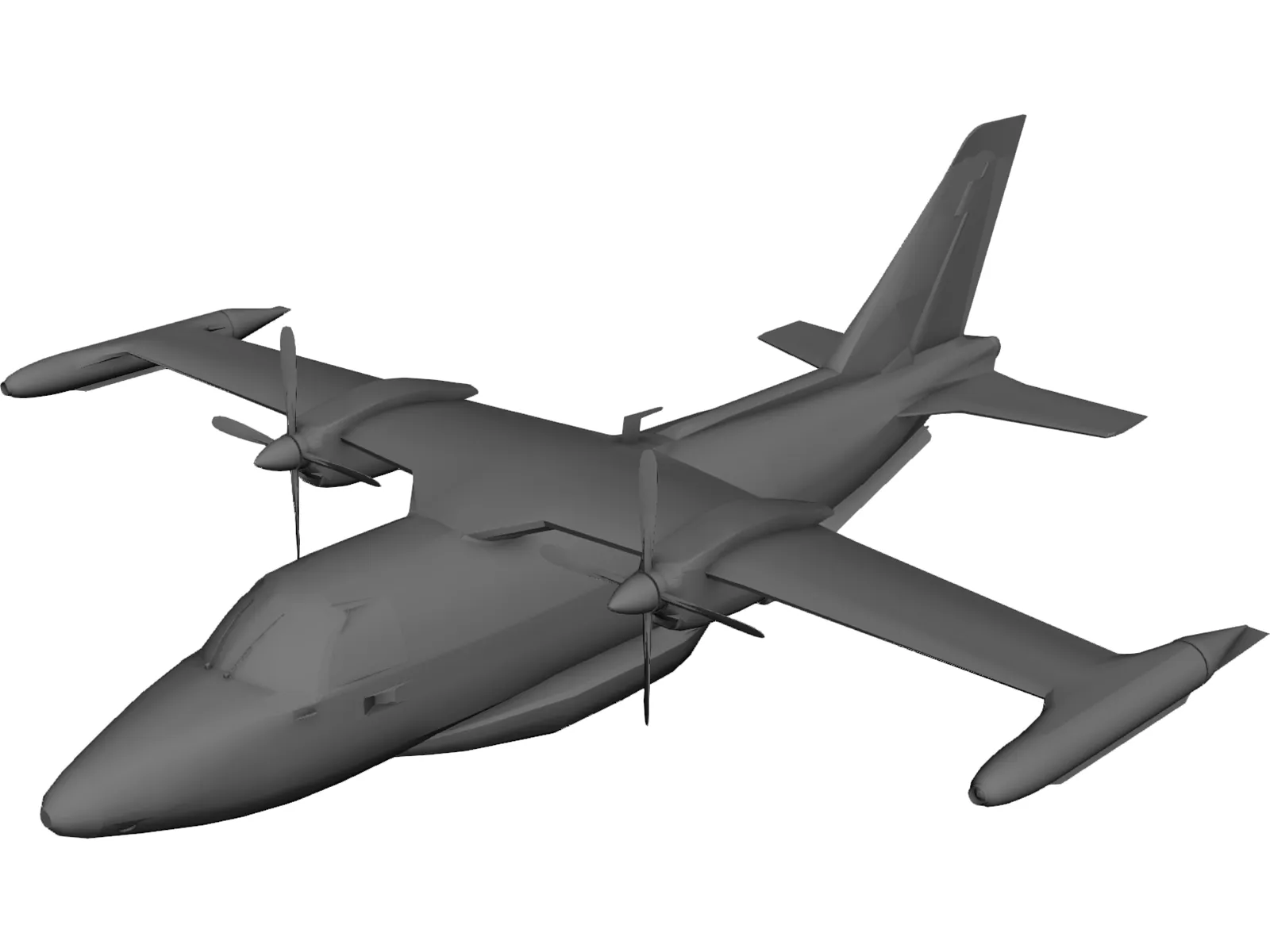 Mitsubishi MU-2 Marquise 3D Model main preview