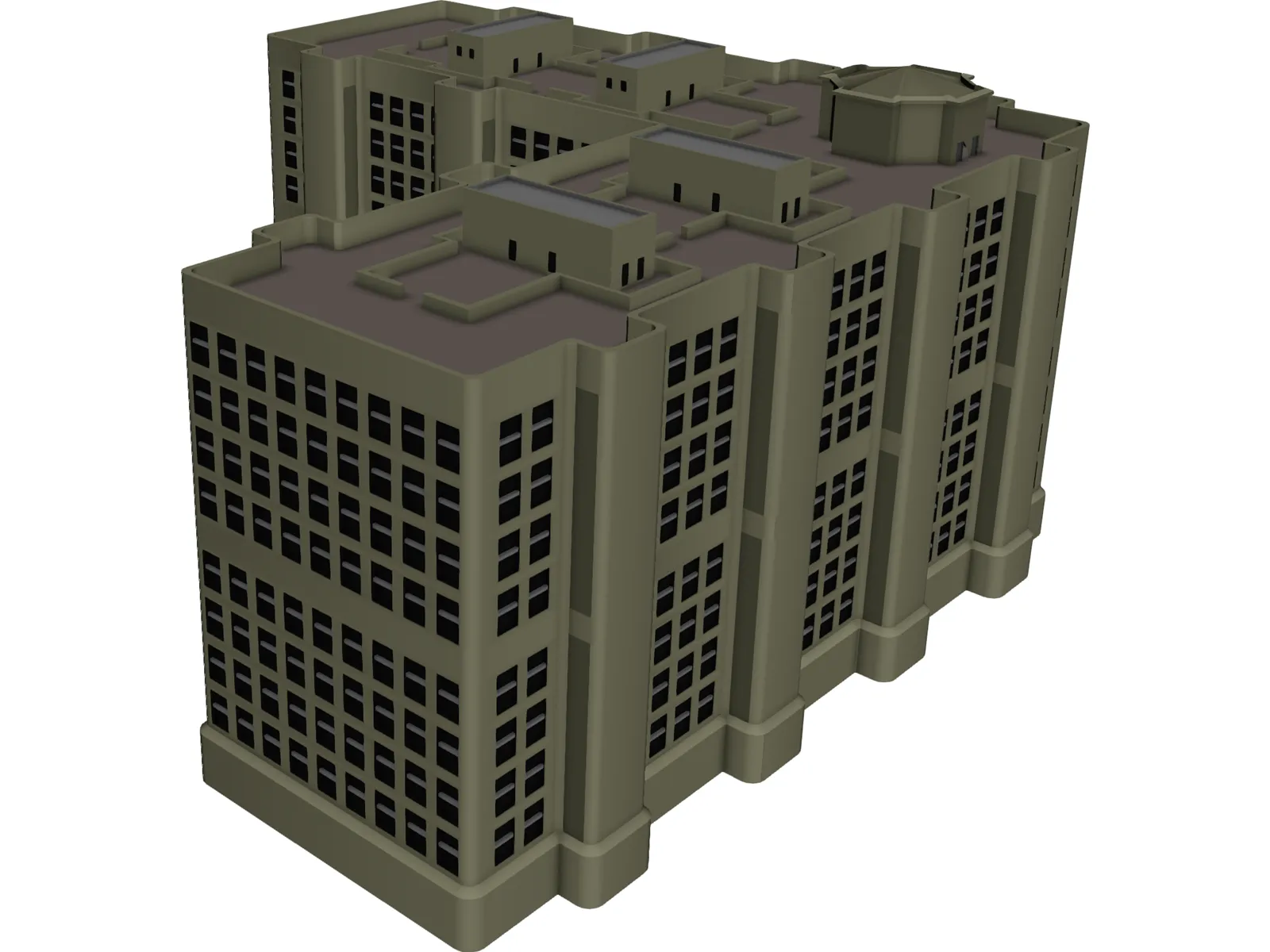 Municipal Building 3D Model main preview