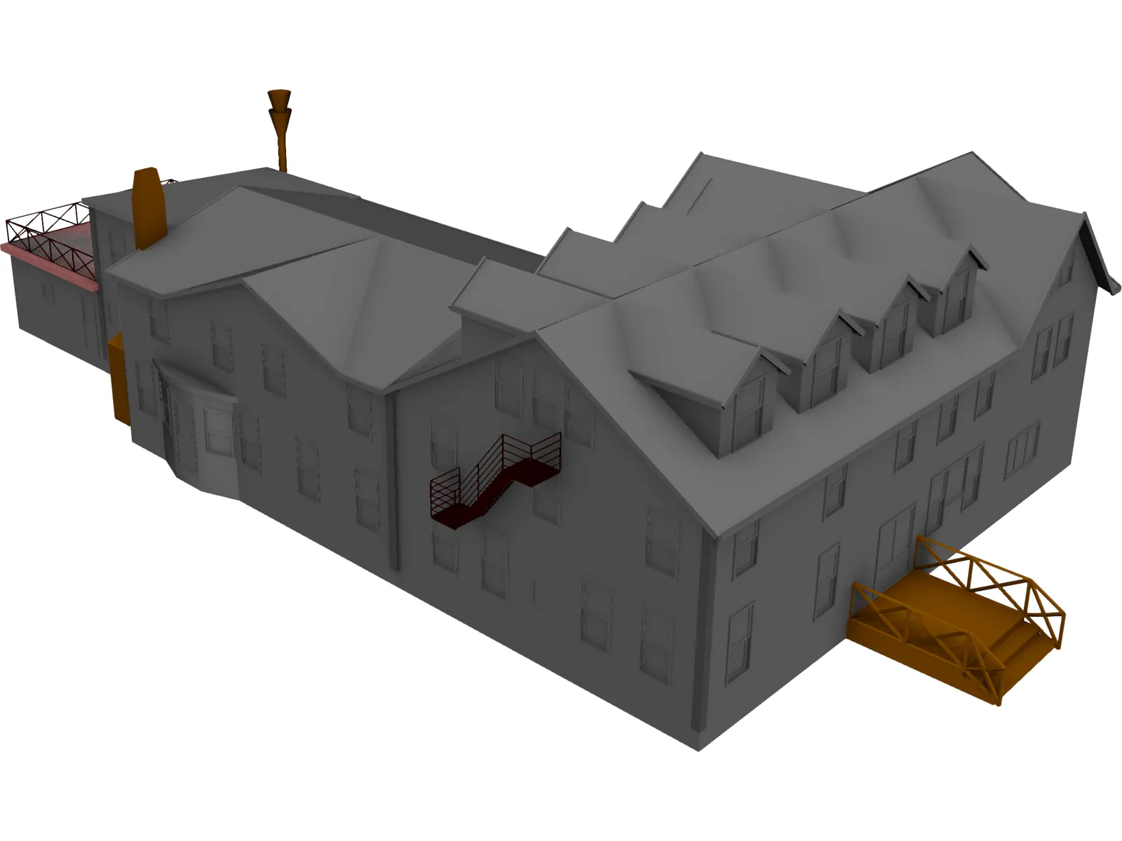 Mansion 3D Model main preview