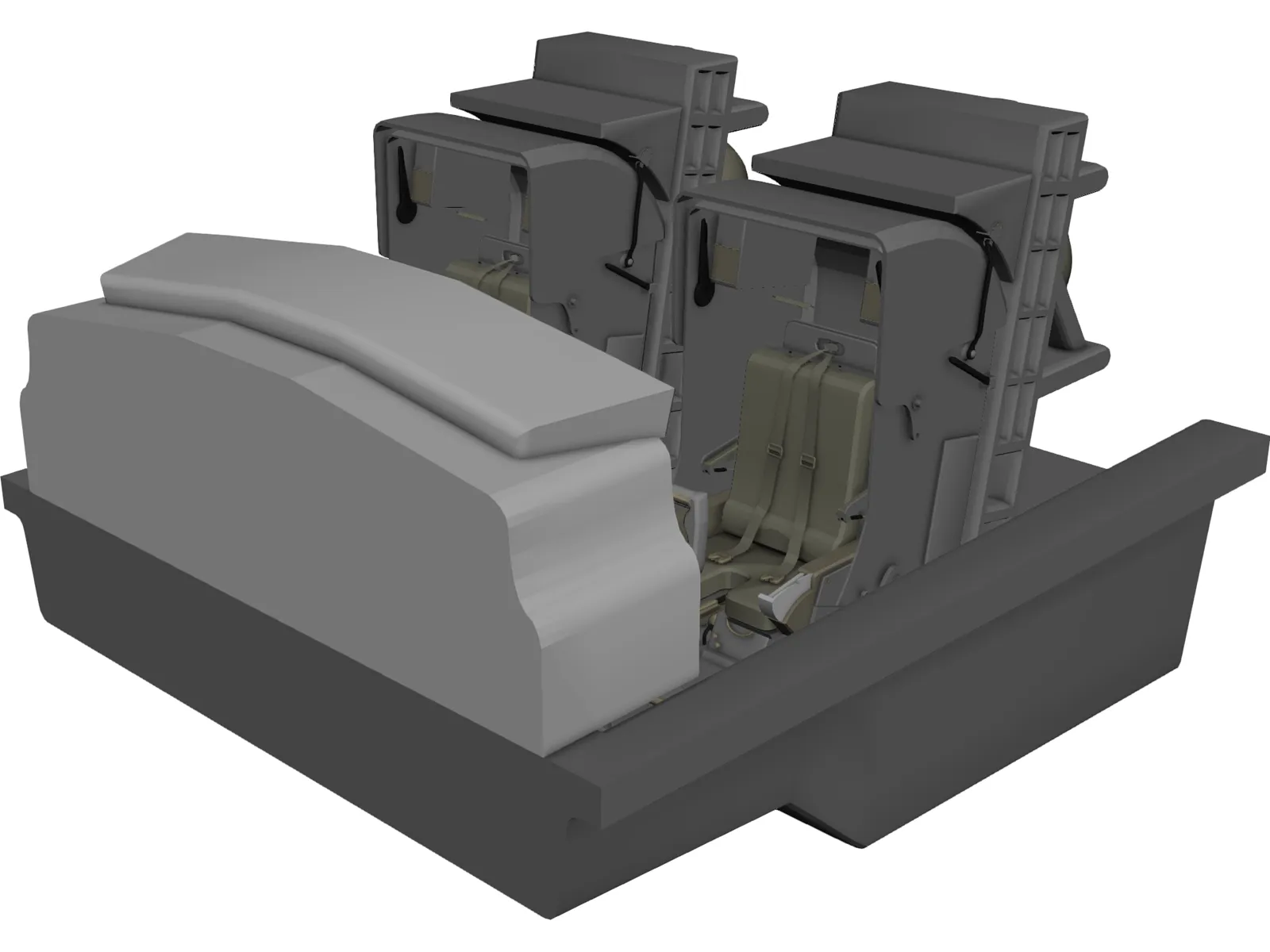 Boeing 747 Cockpit 3D Model main preview