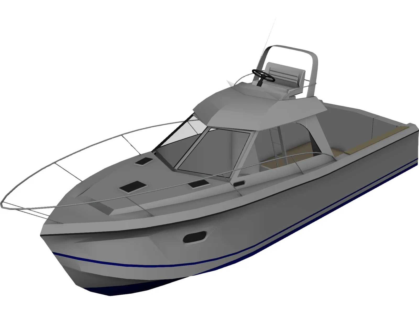 Boat 3D Model main preview