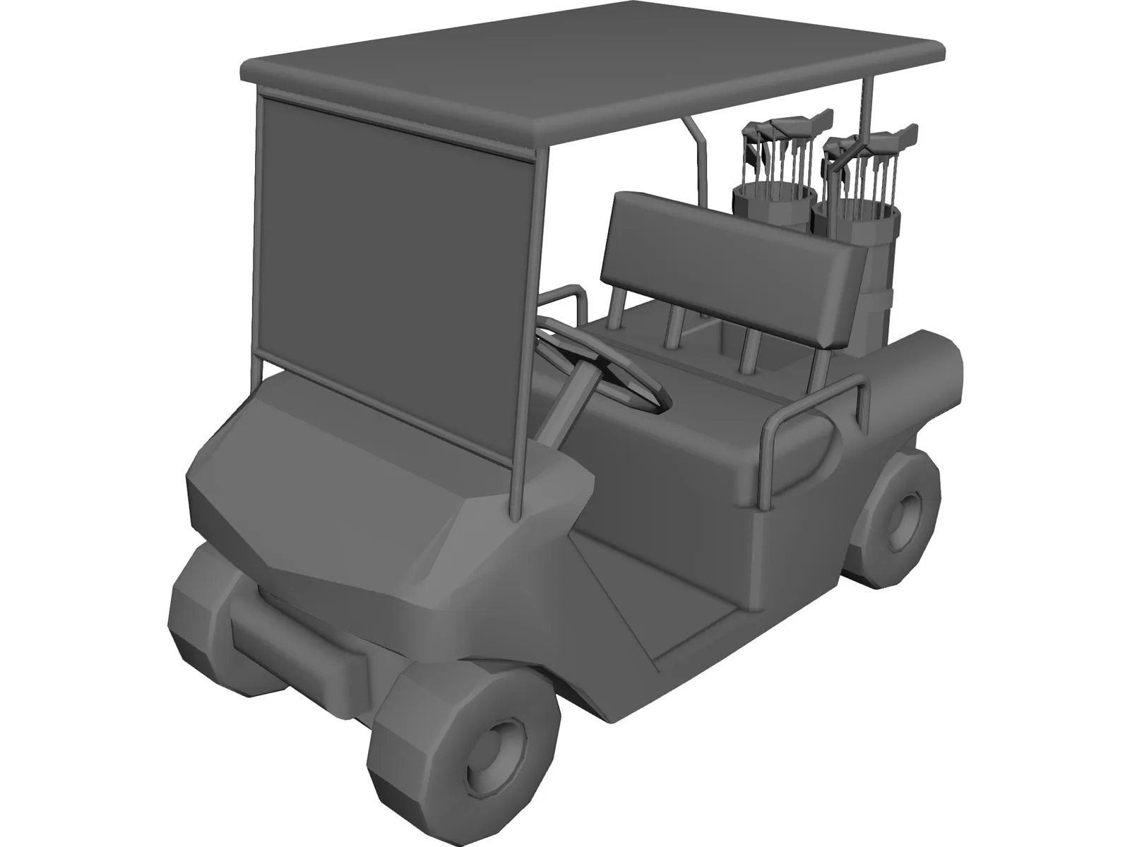 Golf Cart 3D Model main preview