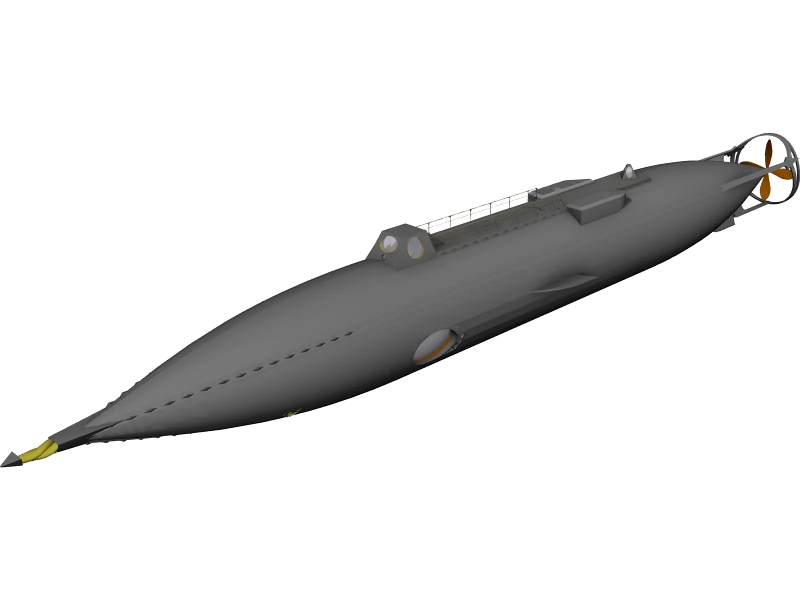 Jules Verne Nautilus Submarine 3D Model main preview