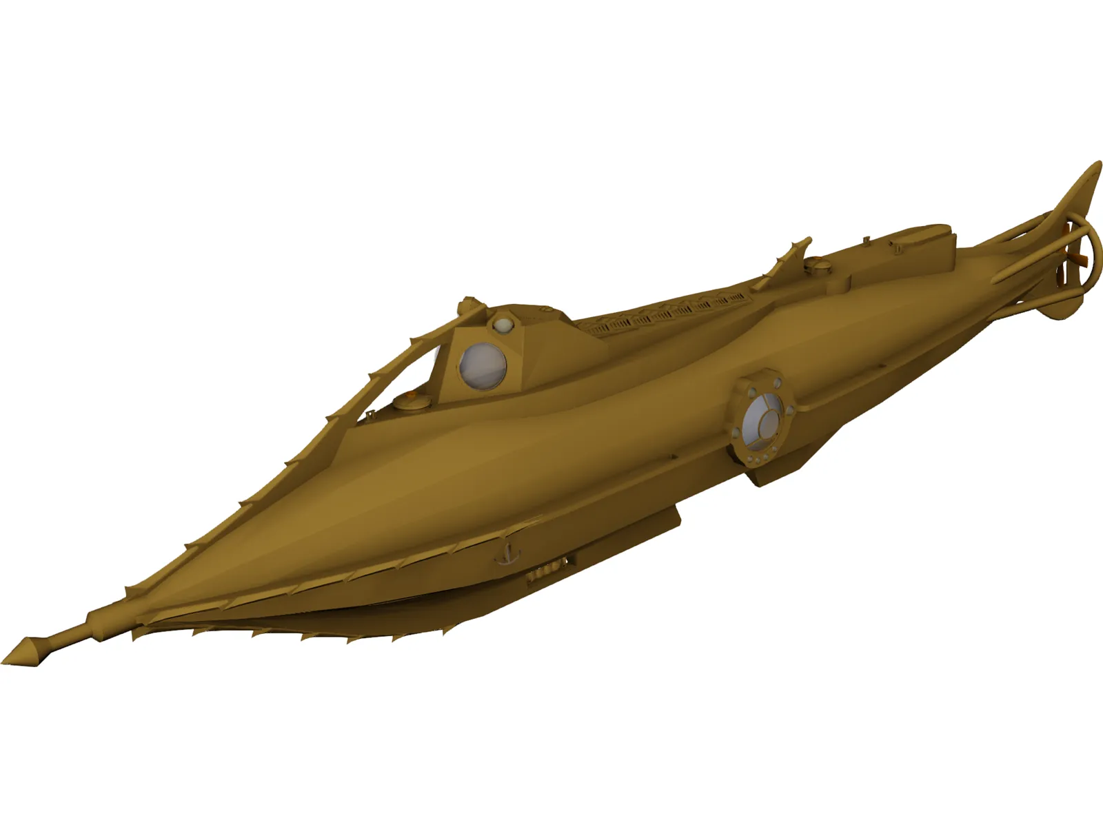Harper Goffs Nautilus Submarine 3D Model main preview