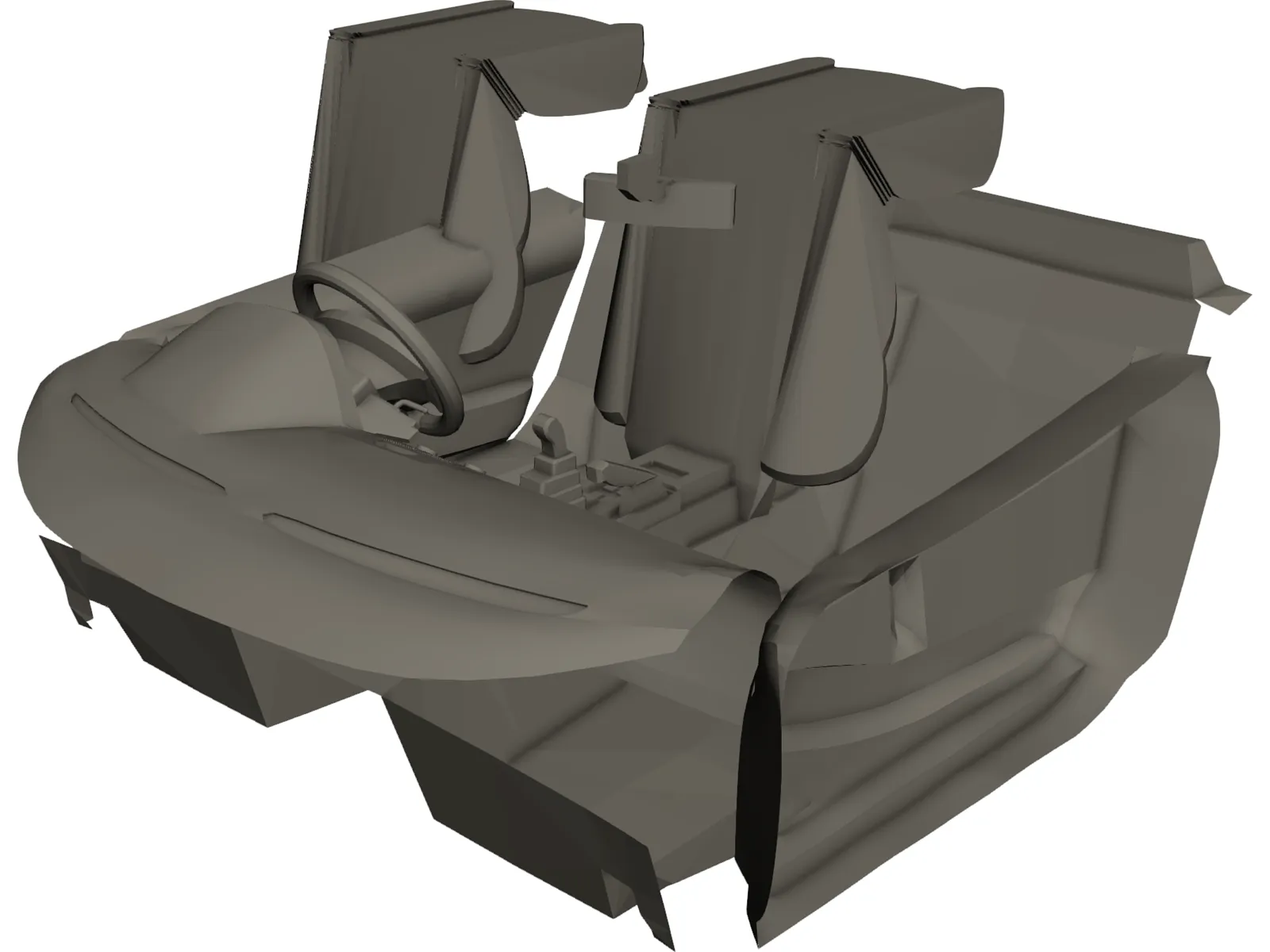 Interior Sports Car 3D Model main preview