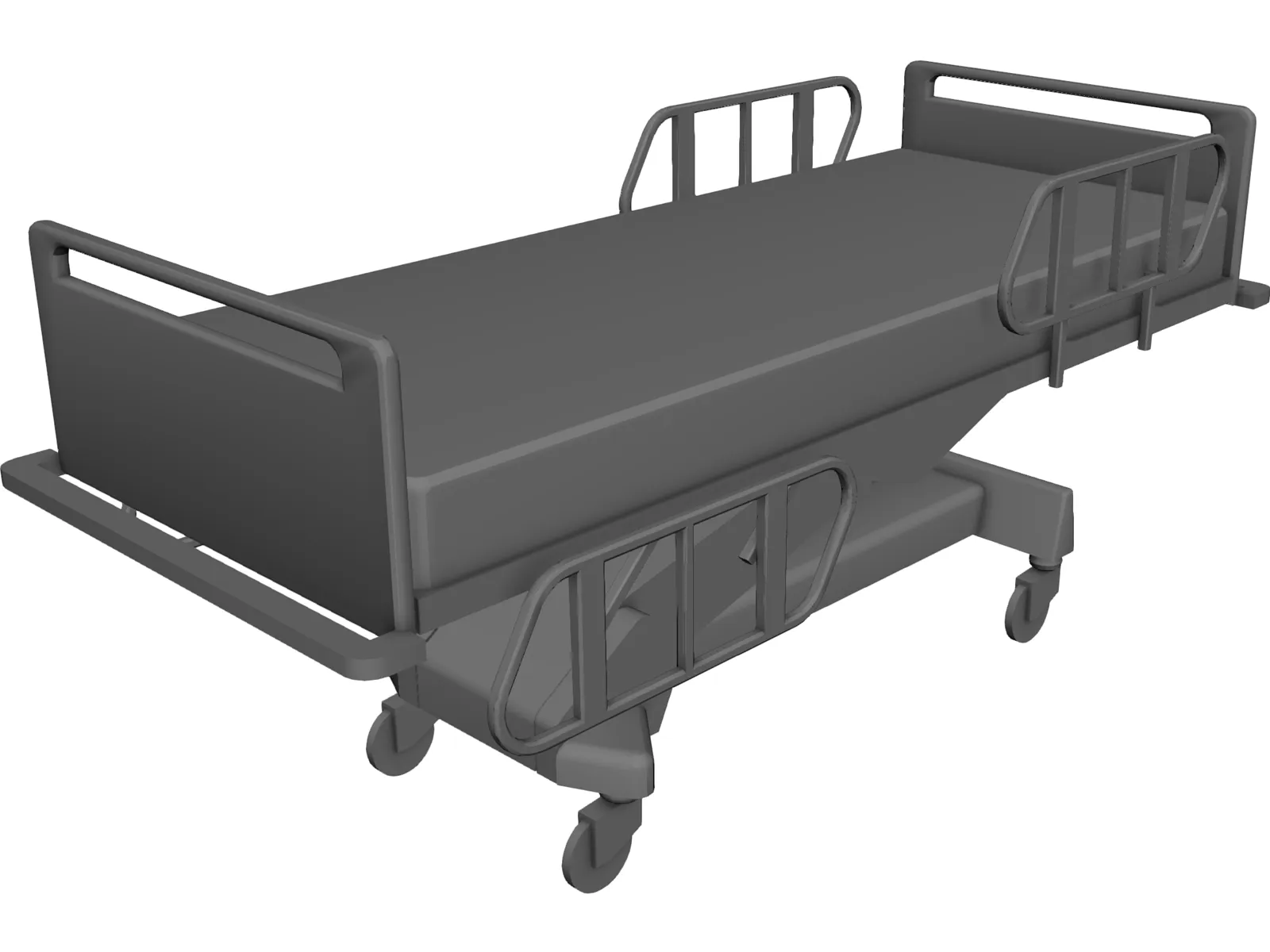 Bed Hospital 3D Model main preview
