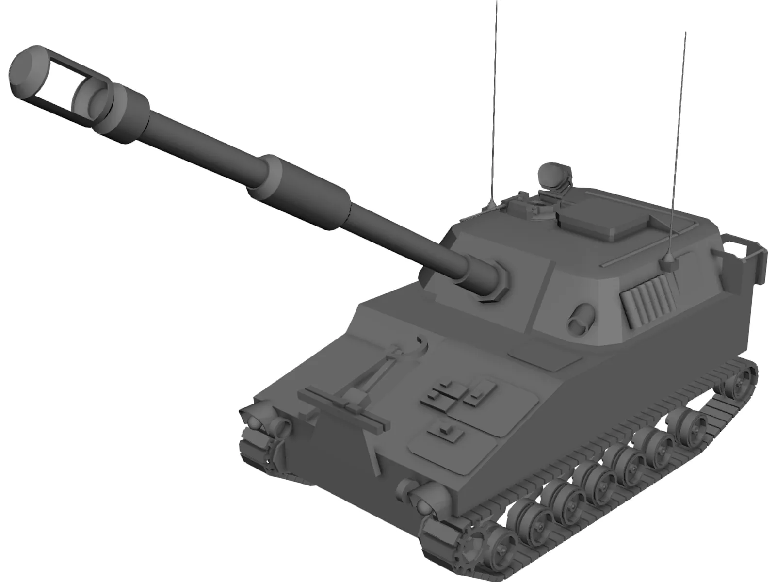 M109A6 Paladin Self-Propelled Howitzer 3D Model main preview