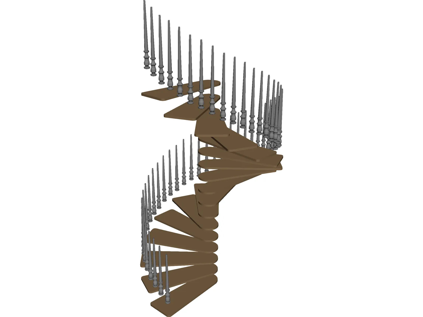 Spiral Staircase 3D Model main preview