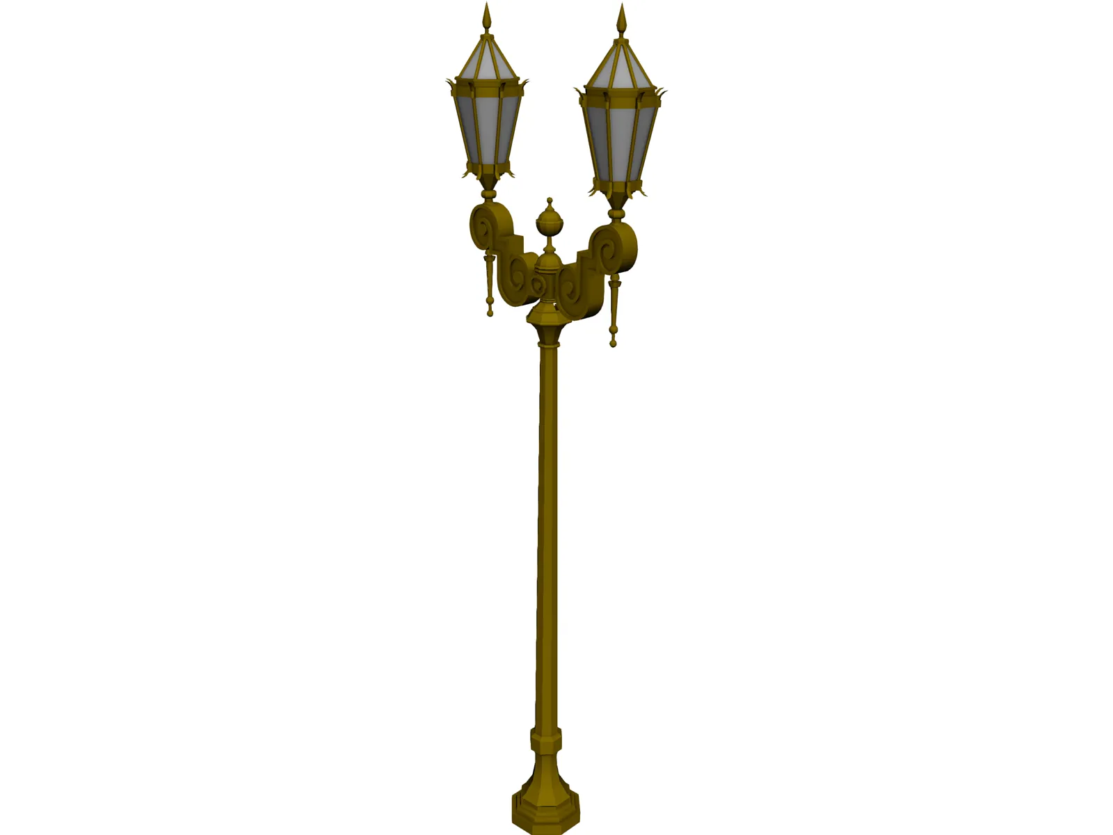 Old French Urban Light 3D Model main preview