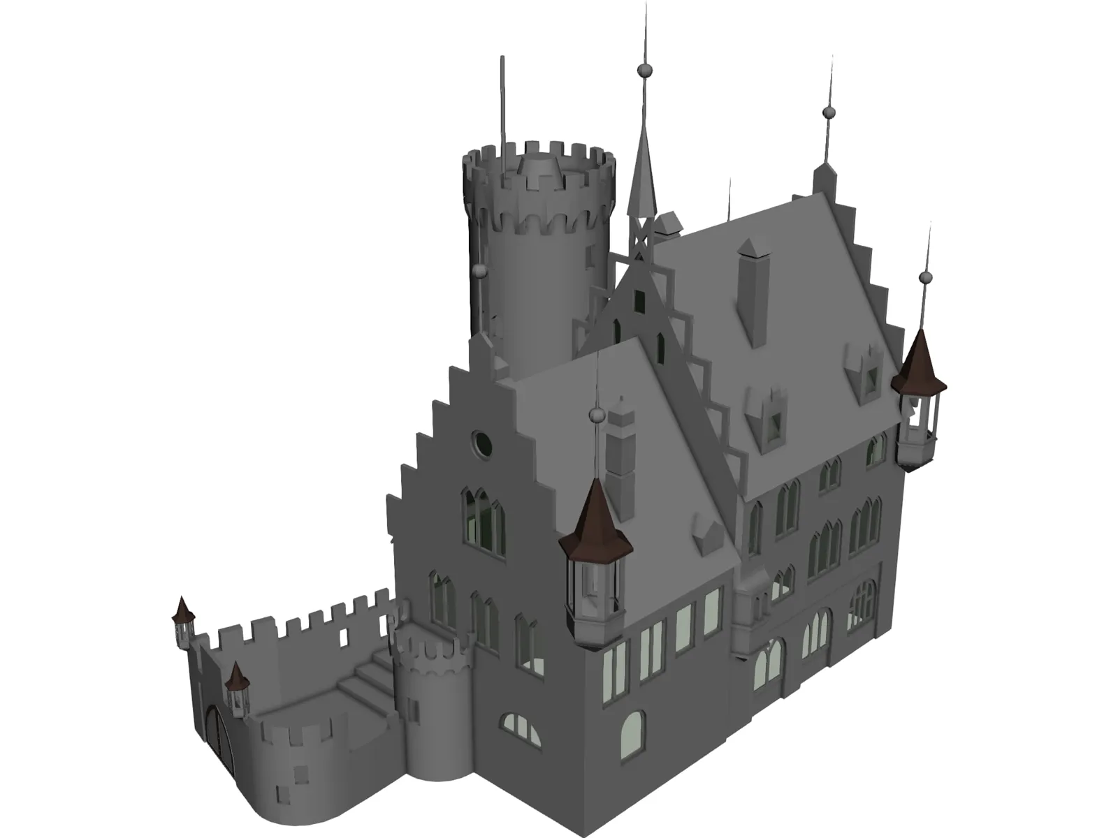 Castle 3D Model main preview