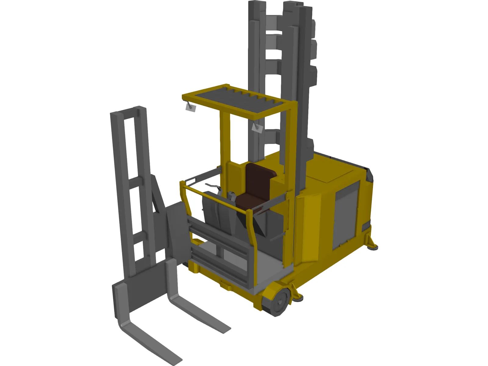 Forklift 3D Model main preview