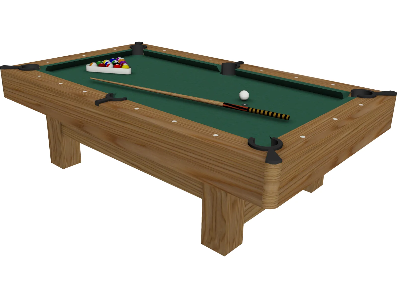 Pool Table 3D Model main preview