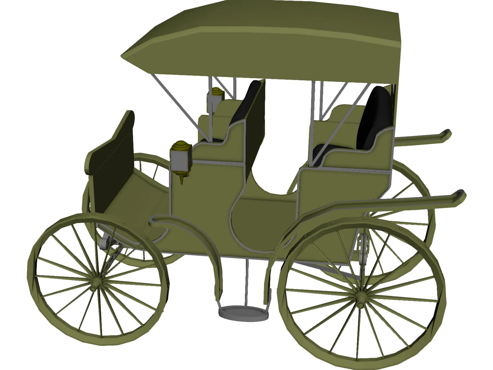 Carriage Surrey 3D Model main preview