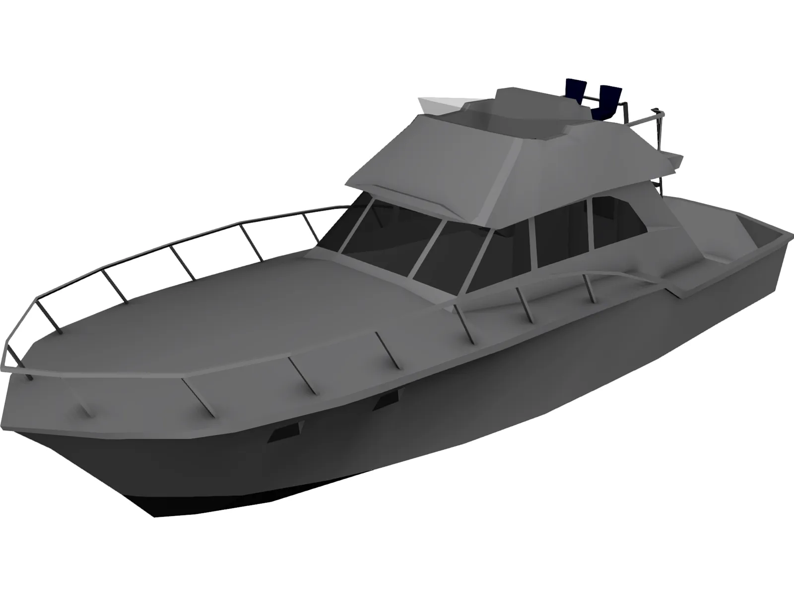 Yacht 3D Model main preview