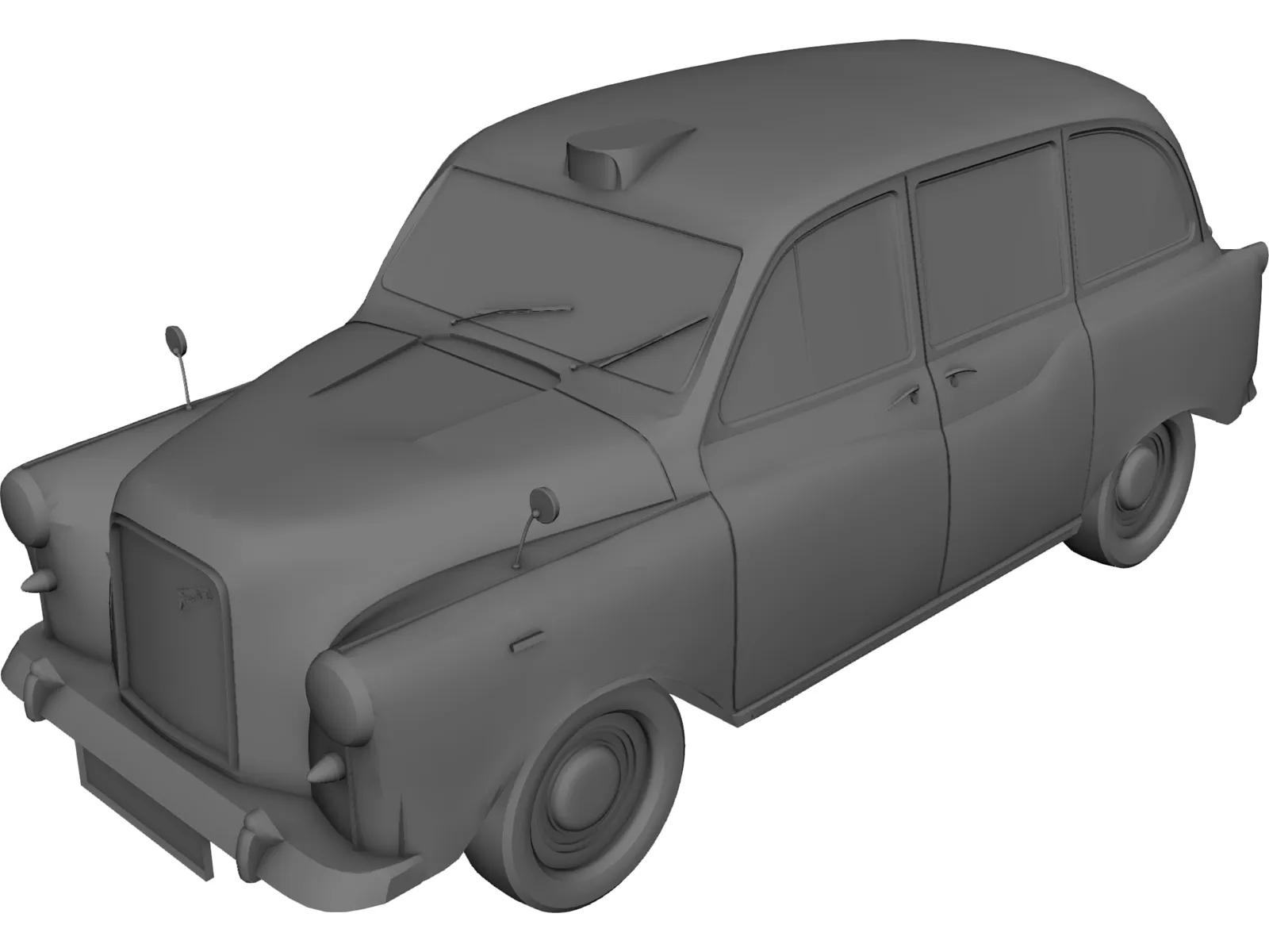 Taxi London 3D Model main preview