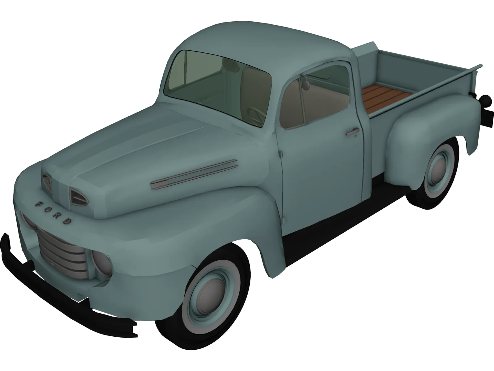 Ford Pickup (1950) 3D Model main preview