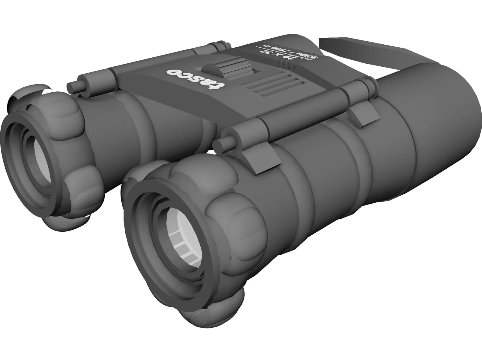 Binocular 3D Model main preview