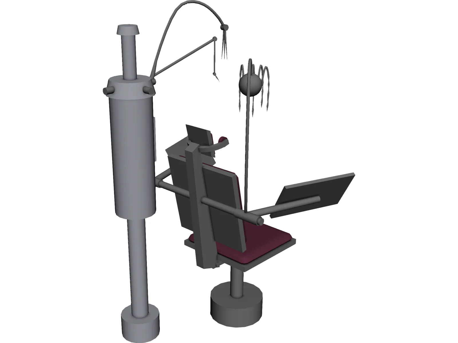 Evil Chair 3D Model main preview
