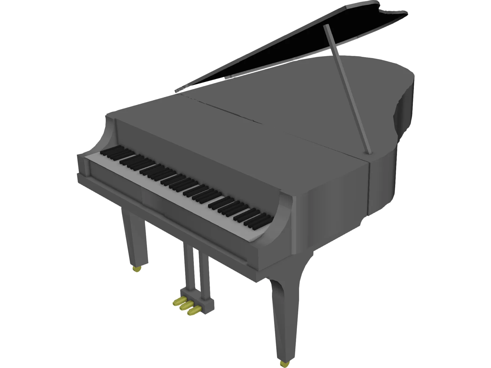 Grand Piano 3D Model main preview