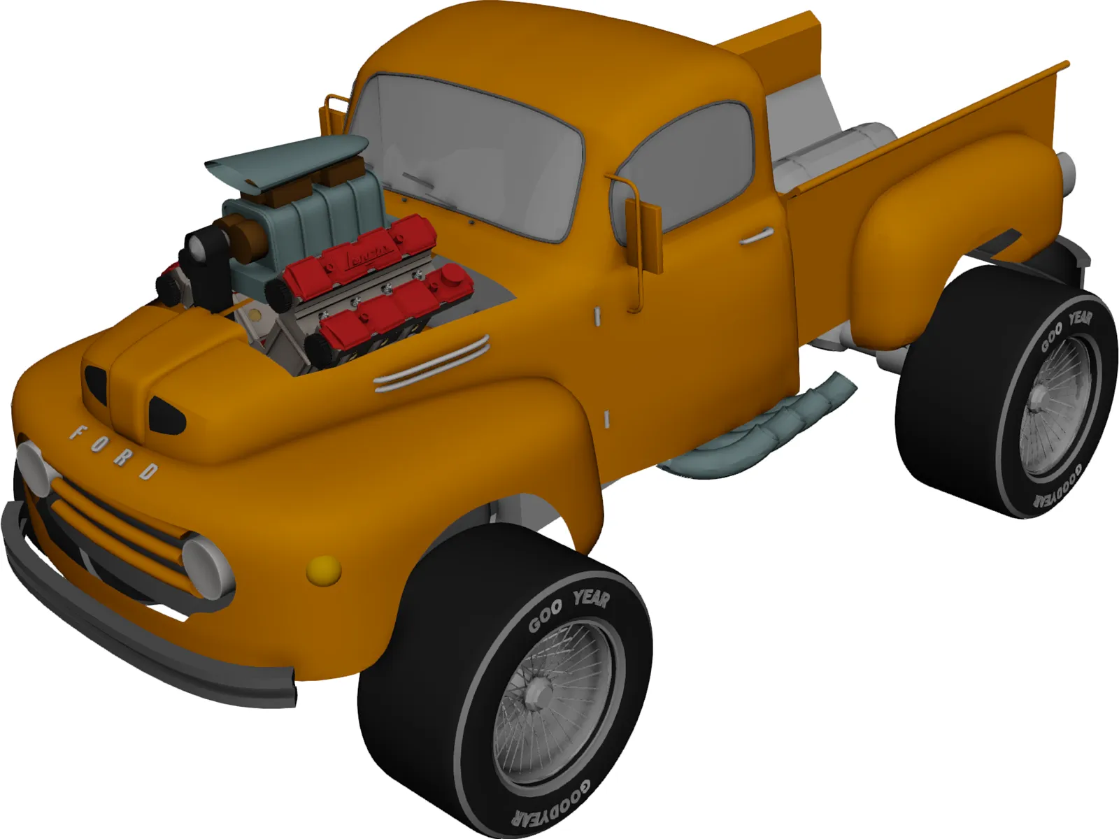 Ford Pickup [Supercharged] 3D Model main preview