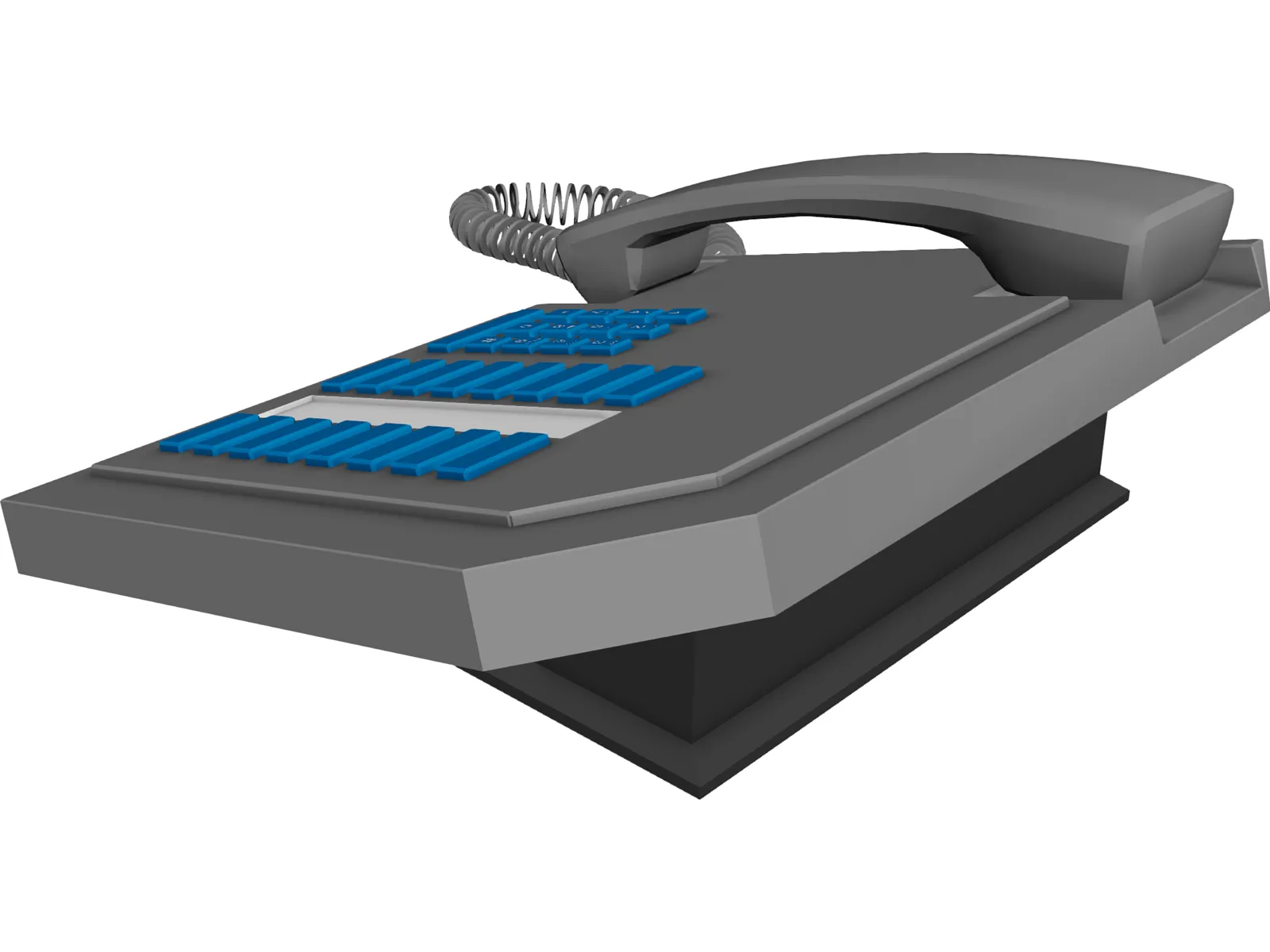 Office Phone Set 3D Model main preview