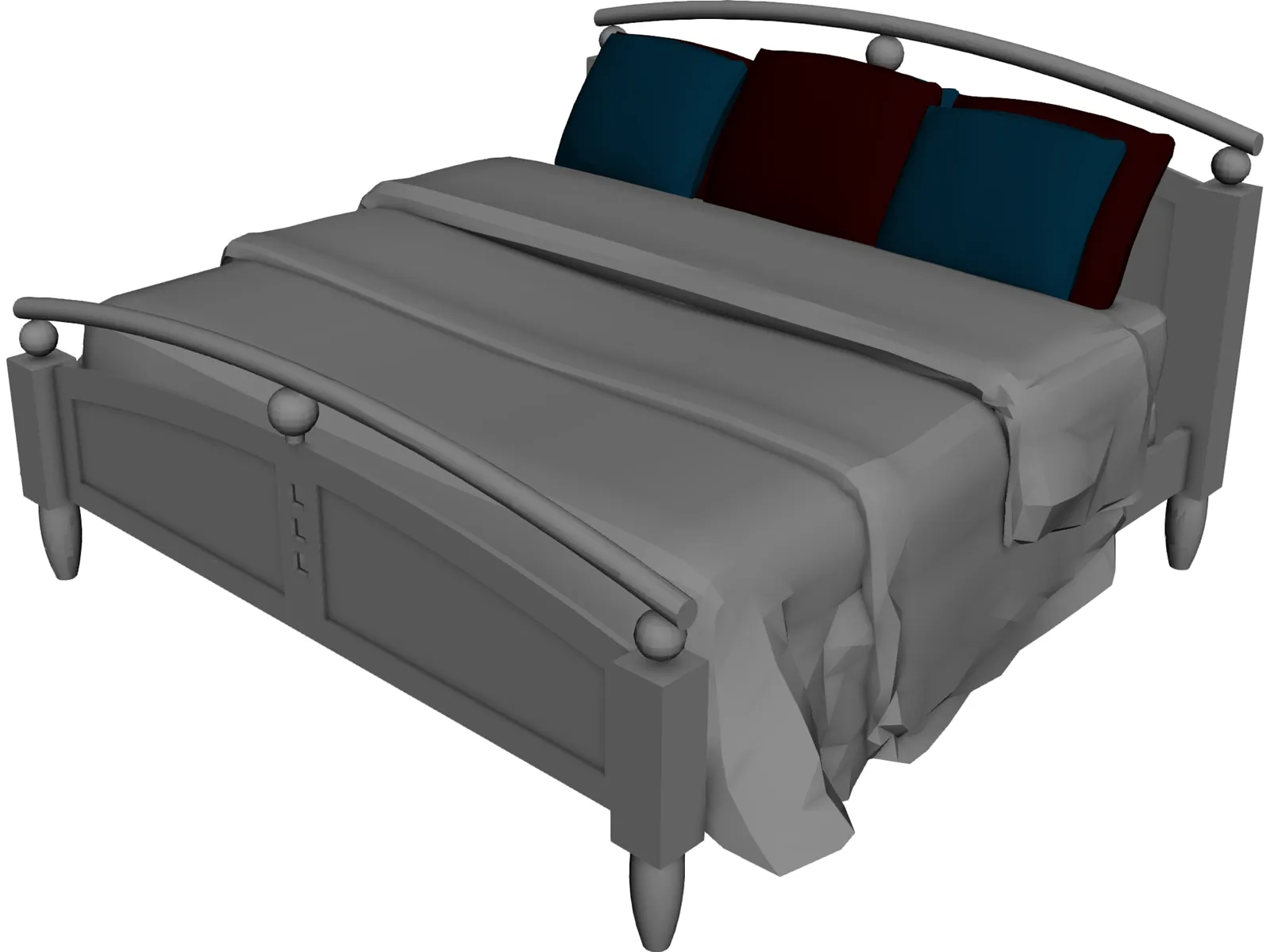Bed Classic 3D Model main preview
