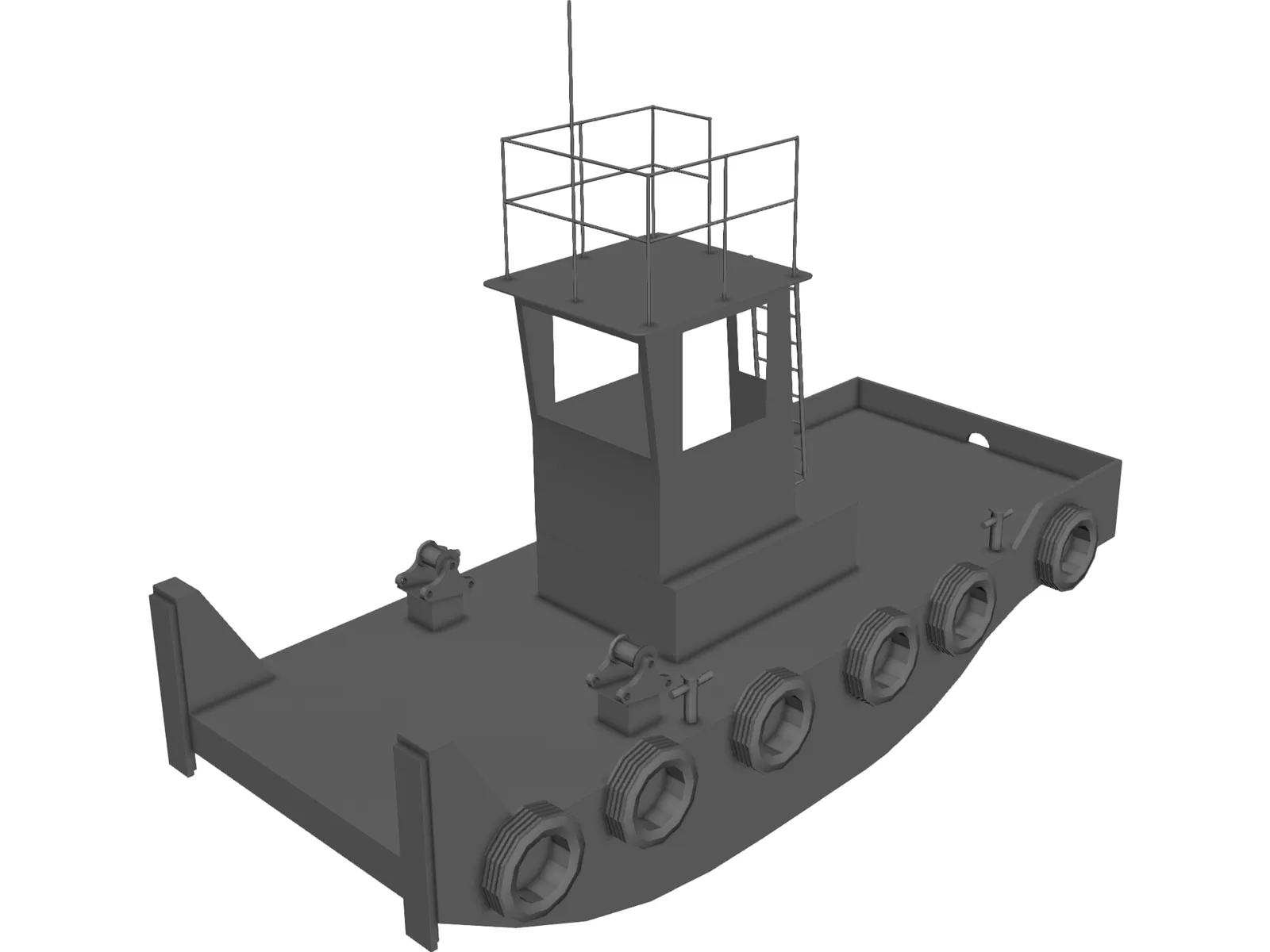 Push Boat 3D Model main preview