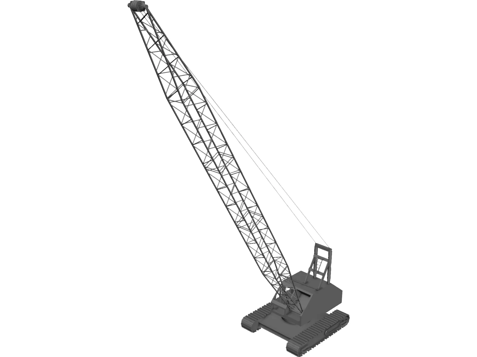 Crane Crawler 3D Model main preview