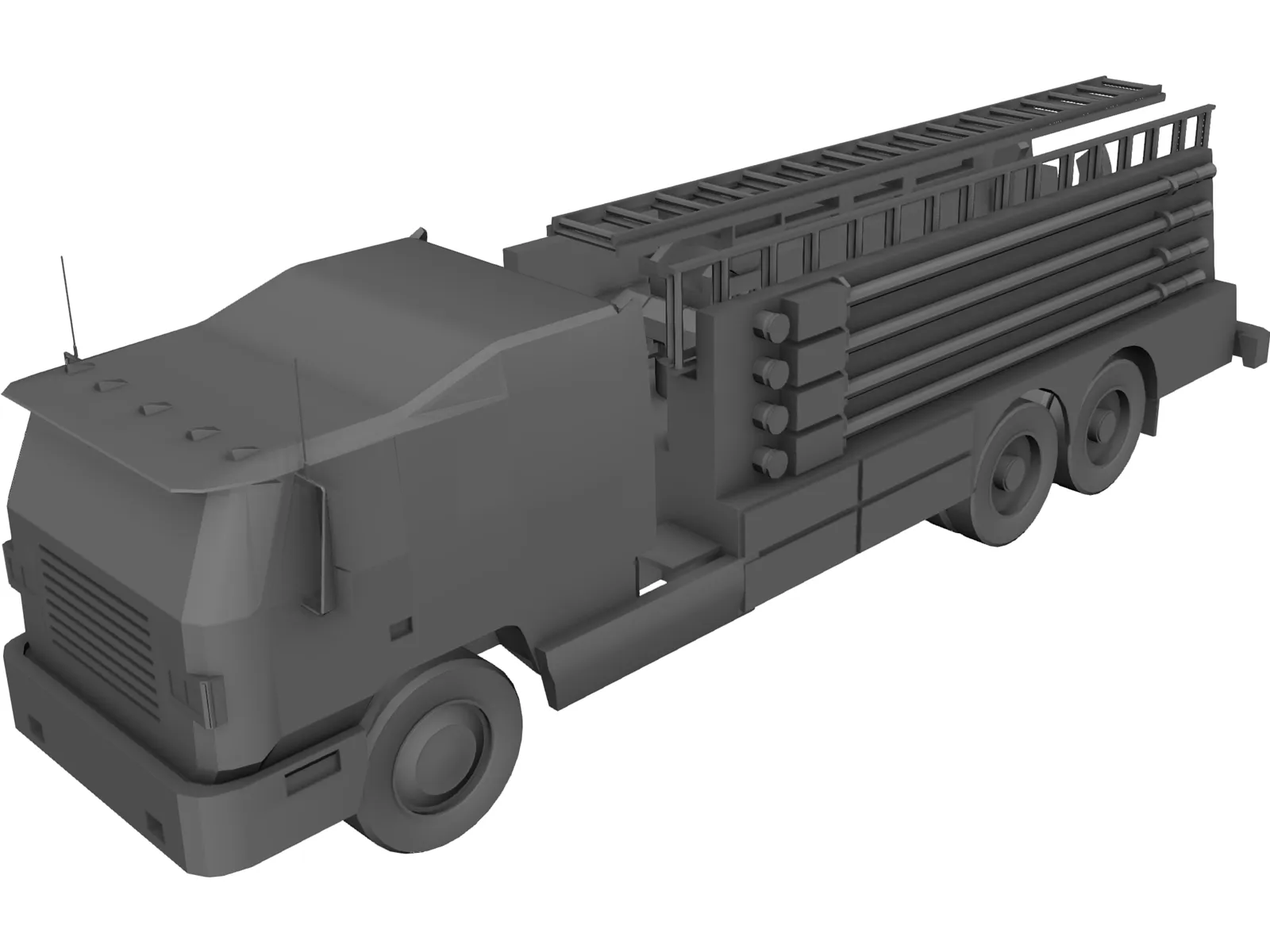 Firetruck 3D Model main preview