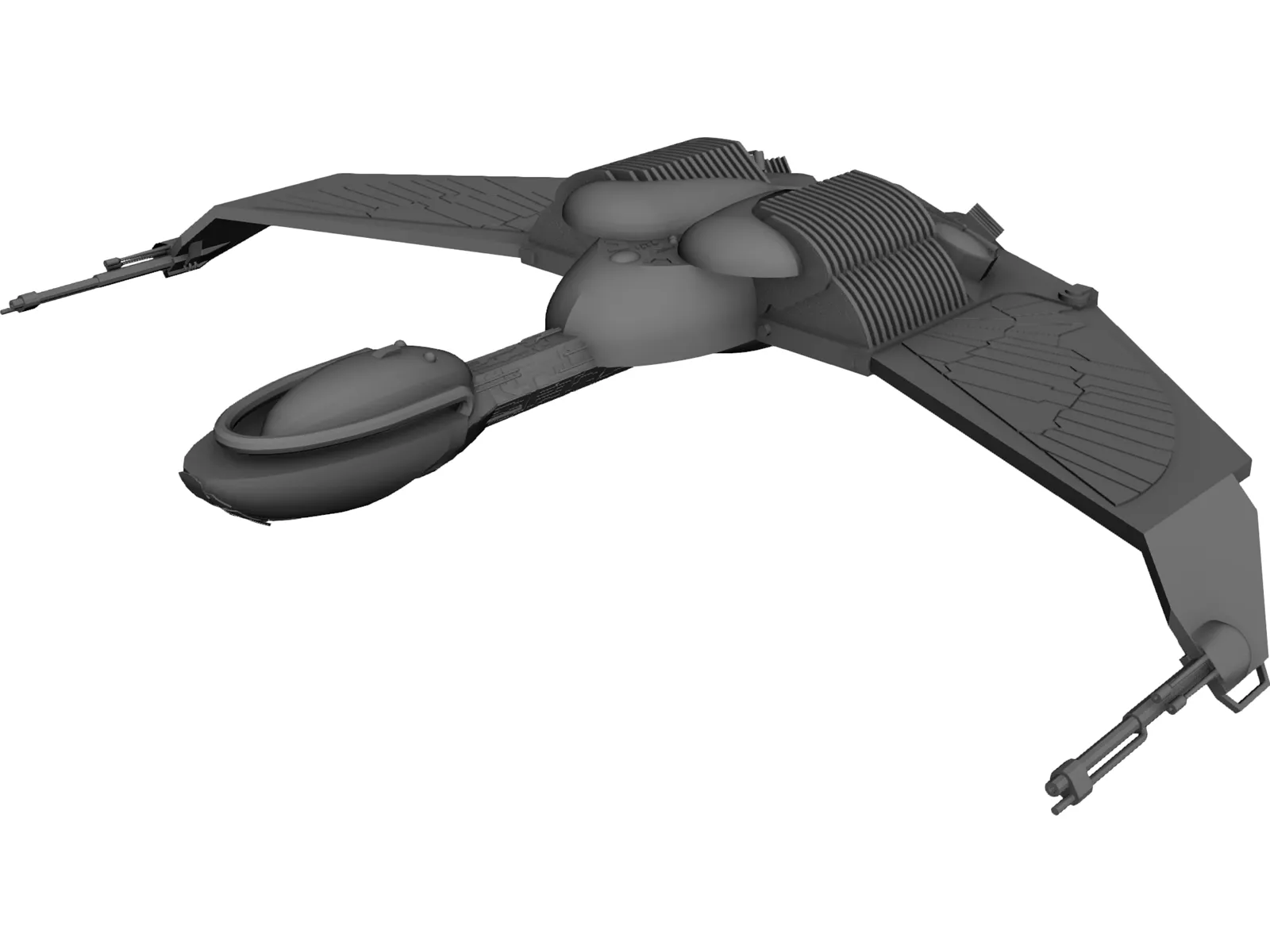 Star Trek Klingon Ship 3D Model main preview